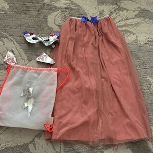 Meri Meri Rose Tulle Skirt with Star Accents